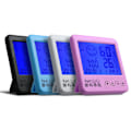 Miniatyrbilde 3 av 5: Digitalt Thermo-hygrometer Vekkerklokke for Skrivebord med LCD-skjerm Temperatur og Luftfuktighet Blue