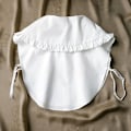 Miniatyrbilde 3 av 5: Dame falsk krage Avtakbar halv Ruffled Multi-Funksjonell C White ruffled round neck