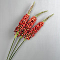 Miniatyrbilde 3 av 6: Kunstig Blomst Ridderspore Eremurus Ananas Arrangement Sett for Hjem Hotell Dekor red