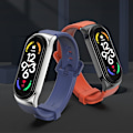 Miniatyrbillede 5 af 5: Sort Sort Silikone Urrem kompatibel med Xiaomi Mi Band 7 / 7 Nfc kompatibel med Xiaomi Mi Band 7 / 7 Nfc