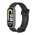 Miniatyrbild 1 av 5: Svart Mijobs Silikon Andningsbart Klockarmband kompatibelt med Xiaomi Mi Band 8