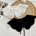Miniatyrbilde 3 av 5: Dame falsk krage Avtakbar halv Avtakbar 'S Allsidig Three-layer large lace-White