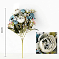 Miniatyrbilde 3 av 5: Kunstig Blomst Bryllup Brudebukett Hjem Dekor Blomstersimulering Bukett (grønn)