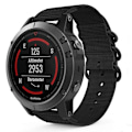Miniatyrbillede 1 af 5: Sort Sort kompatibel med Garmin Fenix 5 22mm Tre-rings Nylon Urrem