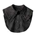 Miniatyrbilde 1 av 5: Dame falsk krage Avtakbar halv Ruffled Multi-Funksjonell C Black ruffled square collar