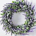 Miniatyrbillede 4 af 5: 10 Bundter Kunstige Lavendelblomster Kunstige Blomster og Planter UV-bestandig Plastik Lilla Falsk til Boligindretning Forårshave Gård Bright Purple 8 Pcs