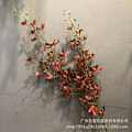 Miniatyrbillede 1 af 6: Kunstig Phalaenopsis Vanda Orkide Boligindretning Bryllupsbuket Fotograferingsrekvisit red