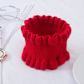 Miniatyrbilde 1 av 5: Dame falsk krage Avtakbar halv Cashmere Treøre Liten Bright red Average size