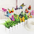 Miniatyrbilde 2 av 5: 10/20/50 stk. Kunstig sommerfugl innstikksstang hagedekor DIY blomsteroppsats 7cm  10pcs