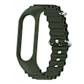 Miniatyrbillede 2 af 5: Grøn Grøn Silikone Urrem kompatibel med Xiaomi Mi Band 7 / 6 / 5 / 4 / 3