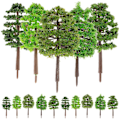 Miniatyrbilde 1 av 3: 30 stk. Pynt til juletre, miniatyrskog, skala 1:100, modelltrær, miniatyrhagedekorplanter