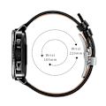 Miniatyrbilde 5 av 5: Svart Svart kompatibel med Huawei Watch Gt2e lærreim