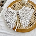 Miniatyrbilde 1 av 5: Dame falsk krage Avtakbar halv Avtakbar 'S Allsidig Lace coin-White