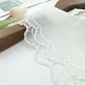 Miniatyrbilde 5 av 5: Dame falsk krage Avtakbar halv Avtakbar -Stykke Garn Emb White