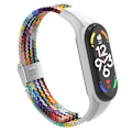 Pikkukuva 3 / 5: Värikäs Nylonpunosranneke yhteensopiva Xiaomi Mi Band 7:n kanssa