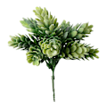 Miniatyrbilde 5 av 5: Kunstig sukkulent med flokket kongle i potte, grønn plante-kombinasjon - Simulerte blomster, 10 gress - Am Matches the image Flocking 10 grass