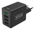 HAMA Power Delivery USB-C USB-A 35W svart väggladdare