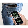 Miniatyrbild 2 av 7: Pop Up Korthållare Aluminium Läder RFID & NFC skydd Sedelfack Svart