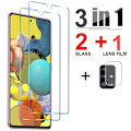 Pikkukuva 1 / 5: 3 in1 Samsung Galaxy A52 härdat lasi + kameraskydd Transparent