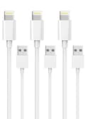 3-Pack 2M Lightning laddare iPhone 13/12/11/ Xs/Max/X/8/7/6/5/SE Vit