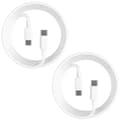 2 Pack 2m  iPhone 15 / 16 / 17 Laddare USB-C To USB-C Kabel Vit Vit