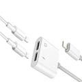 Miniatyrbild 2 av 3: 2 in 1 iPhone 7/8/X Dual Lightning Adapter / Splitter Vit