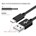 Miniatyrbillede 2 af 9: 2-PACK Snabbladdning 2M USB-C kabel /laddare / laddsladd Black
