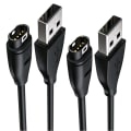 Miniatyrbillede 1 af 4: Garmin Ure Oplader Hurtiglader Universal 2 Stk Black 2 Pcs