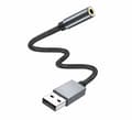 USB till 3,5 mm (hona) ljudadapter