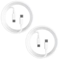 Pikkukuva 4 / 4: 2 Pack 2m Snabbladdningskabel USB-C To USB-C Kabel Vit White