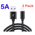 Miniatyrbillede 1 af 3: 2 St 3m Hög kvalitets USB-C SnabbladdningsKabel laddare Type-C Black