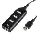 Miniatyrbillede 1 af 2: 4 Porte USB 2.0 Hub Sort Black 1 Pcs