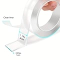 Pikkukuva 5 / 5: 3M Double Adhesive Nano Tape uudelleenkäytettävä läpinäkyvä 2kpl Transparent 3M - 2pcs