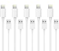 5-Pack 1M Lightning laddare iPhone 13/12/11/ Xs/Max/X/8/7/6/5/SE White