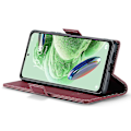 Miniatyrbild 4 av 5: Caseme 023-serien för Xiaomi Redmi Note 12 5g (kina) / (indien) / (global) / Poco X5 5g Litchi Texture Rfid Blockerande case Läder Sta Red