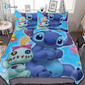 Miniatyrbild 1 av 4: Lilo och Stitch sängkläder set täcke påslakan täcke örngott sängkläder barn pojke säng sovrum set överdrag AU Single(140x210cm) 1