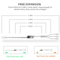 Miniatyrbild 5 av 5: Infällbar Multi USB -laddarkabel - Universal 3-i-1-adapter för telefoner och surfplattor null none