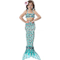 Miniatyrbild 1 av 2: Barn Flickor Mermaid Tail Bikini Set Badkläder Baddräkt Simdräkt Dark Green 4-5 Years