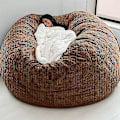 Miniatyrbild 1 av 5: Lazy Sofa Bean Bag konstgjord päls Bean Bag (endast bönor) coffee 135 x 65cm
