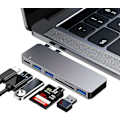 Miniatyrbild 1 av 5: Sunrain USB C Hub Adapter För Macbook Pro/air 2020 2019 2018, 6 i 1 Usb-c null none