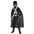 Miniatyrbild 1 av 2: Reneecho Halloween kostym för barn Svart Darth Jumpsuit Vader Cosplay Pojkar Födelsedagsfest kostym 7-9 Years Old