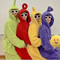 Miniatyrbild 1 av 3: 2023-hem 4 färger Teletubbies Cosplay för vuxna Rolig Tinky Winky Anime Dipsy Laa-laa Po Mjuk långärmad pyjamaskostym red L