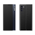 Miniatyrbild 1 av 5: För Galaxy Note 10 Plus sidoskärm Magnetisk horisontell vändbar texturduk + PC- case med & för Galaxy Note 10 Plus Black