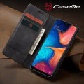 Miniatyrbild 3 av 5: Kompatibel med Samsung Galaxy A30/a20/m01s Case Kortplats Flip Magnetisk Stativ Case För Samsung Galaxy A30/a20/m01s Premium Pu Leather Black