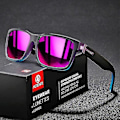 Miniatyrbild 1 av 3: Kdeam Mirror Polarized Solglasögon Uv400 Resesolglasögon purple