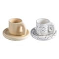 Miniatyrbild 2 av 5: Nordic Mug Knubbig kaffemugg med fat Kalla drycker kopp Lätt att rengöra Diskmaskin Säker kaffekopp fat set för vänner Light Yellow