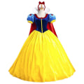 Miniatyrbild 1 av 3: Snövit Disney Prinsessdräkt Kvinnor Queen Fairytale Klänning+ set Cosplay Festoutfit Halloween Karnevalsfest Födelsedagspresenter L