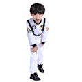 Miniatyrbild 1 av 4: Astronautdräkt för barn Jumpsuit Rollspel Pojkar Flickor Barn Astronaut Rymddräkt Halloween Vit Cosplay L(25-140CCM) WHITE