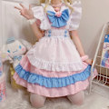 Miniatyrbild 3 av 4: Plus Size Kawaii Klänning Cosplay Kostymer Skolflicka Piga Kläder Viktoriansk Klänning Anime Rosa Japansk Gotisk Lolita Kläder XL Pink Bow Headdress