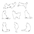 Miniatyrbild 1 av 5: 8 stycken för katt kakskärare set Walking sittande för katt-serien Lätt att använda Du null none